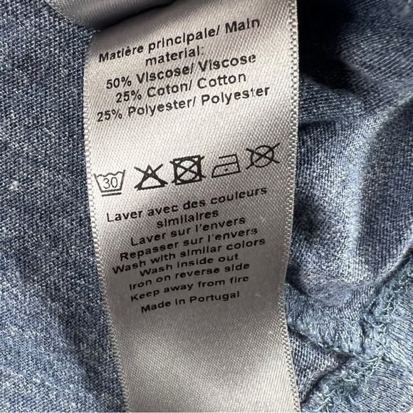 Zadig & Voltaire Women's Willy Amour Blue Long Sleeve Graphic Tee In Size M - Picture 8 of 8